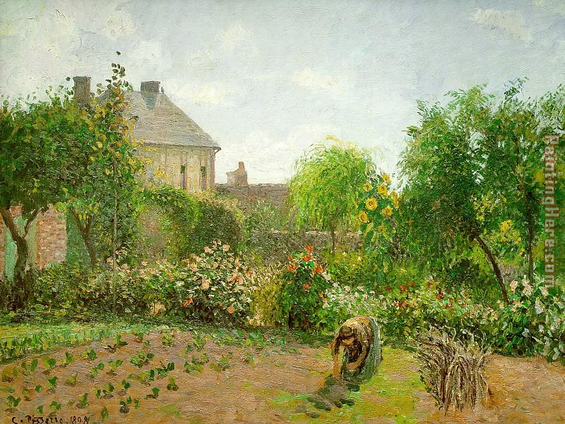 The Artist's Garden at Eragny painting - Camille Pissarro The Artist's Garden at Eragny art painting